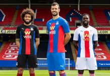 CLB Crystal Palace công bố 3 mẫu áo thi đấu cho mùa giải 2020/21