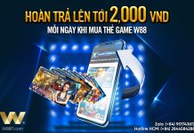 HOÀN TRẢ LÊN TỚI 2,000,000 VND MỖI NGÀY KHI MUA THẺ GAME W88