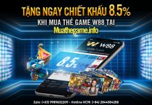 TẶNG NGAY CHIẾT KHẤU TỚI 8.5% KHI MUA THẺ GAME W88 TẠI MUATHEGAME.INFO