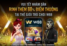 VUI TẾT NHÂM DẦN – RINH THÊM 88% ĐIỂM THƯỞNG TẠI THẾ GIỚI TRÒ CHƠI W88
