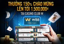 THƯỞNG 150% CHÀO MỪNG LÊN TỚI 1,500,000 VND TẠI CASINO CLUB W