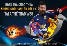 HOÀN TRẢ CƯỢC THUA LÊN TỚI 1% KHÔNG GIỚI HẠN TẠI A-THỂ THAO W88