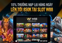 10% THƯỞNG NẠP LẠI HÀNG NGÀY LÊN TỚI 850,000 VND TẠI SLOT W88
