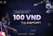 TẶNG TÂN THỦ 100 VND TẠI ESPORTS (THỂ THAO ĐIỆN TỬ)