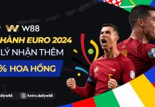 ĐỒNG HÀNH EURO 2024 – W88 BONUS 5% HOA HỒNG CHO ĐẠI LÝ XUẤT SẮC