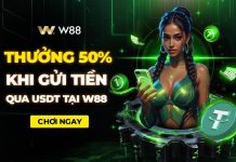 THƯỞNG 50% KHI GỬI TIỀN QUA USDT TẠI W88