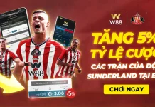 TĂNG THÊM 5% TỶ LỆ CƯỢC CÁC TRẬN ĐẤU SUNDERLAND TẠI BTI