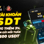 CHƠI TÀI KHOẢN USDT – THƯỞNG THÊM 3% TỔNG TIỀN GỬI MỖI TUẦN ĐẾN 500 USDT