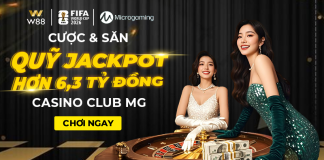 CƯỢC & SĂN QUỸ JACKPOT HƠN 6,3 TỶ ĐỒNG CÙNG CASINO CLUB MG