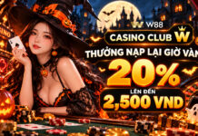 GIỜ VÀNG CÙNG CASINO CLUB W – THƯỞNG NẠP LẠI 20% LÊN ĐẾN 2,500 VND